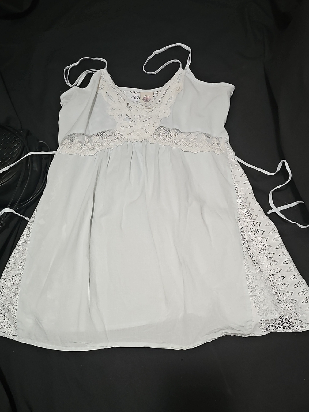 In Bloom Pale Blue Lace-Trim Chemise Size L